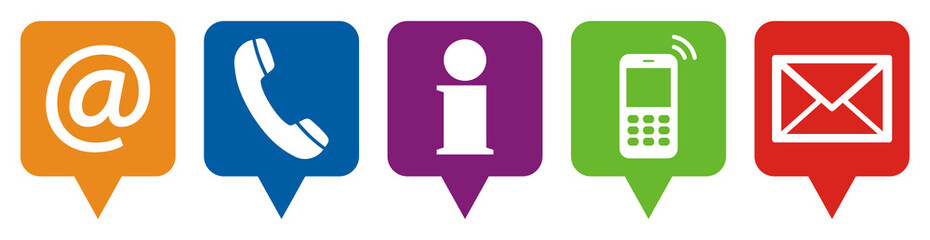 five contact us icons set