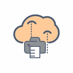 cloud computer logo icon vector