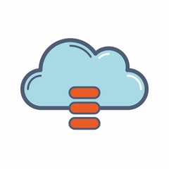 cloud computer logo icon vector