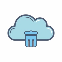 cloud computer logo icon vector