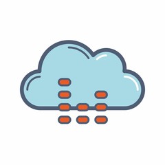 cloud computer logo icon vector