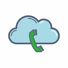 cloud computer logo icon vector