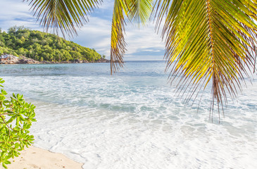 Fototapeta na wymiar plage d'anse Takamaka, Mahé, Seychelles