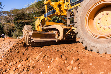 Grader Road Earthworks Construction