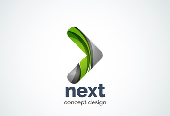 Arrow logo template, next or right concept