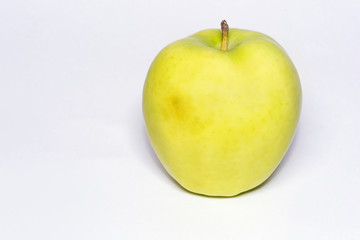 Green apple on a white background