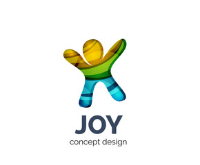 Happy person logo business branding icon