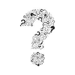 Question marks - hand drawn
