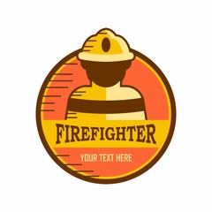 fire fighter logo icon vector