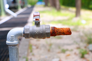 Rust on the faucet water