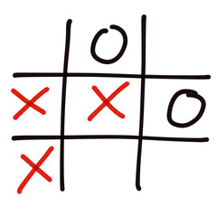 Illustration of tic tac toe game