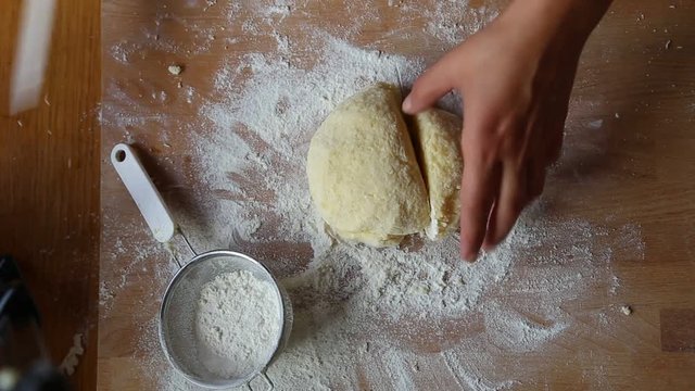 cook hands that prepare potato gnocchi