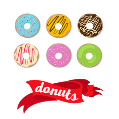 Vector set of logos donuts , coffee , snack , menu