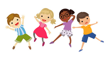 Fototapeta premium Kids jumping