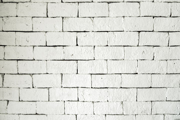 White brick wall stacked interior room
