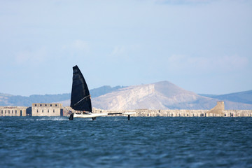 Hydrofoil sailing boat