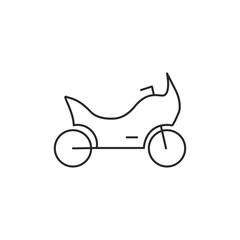 Outline bike icon on white background