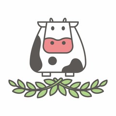 Milk logo icon vector