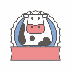 Milk logo icon vector