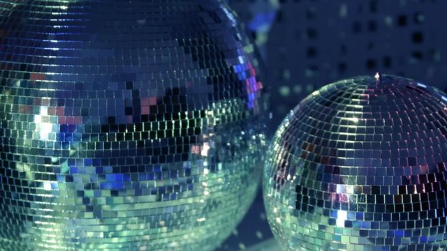 funky glitterball spinning with patterns of light