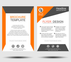 Geometric brochure flyer design template vector. Leaflet cover abstract background, Layout in A4 size. Flat design for business financial marketing banking concept illustration.
