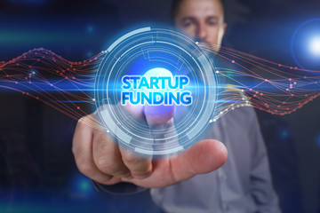 Business, Technology, Internet and network concept. Young busine