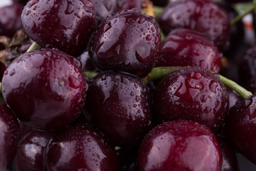 juicy cherry fruit on the entire frame