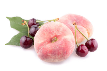 peach fruit juicy berries and cherries