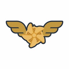 AIRPLANE logo icon vector