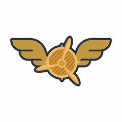 AIRPLANE logo icon vector