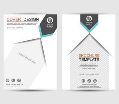 Geometric cover arrow style brochure flyer design template vector. Leaflet cover abstract background, Layout in A4 size. Flat design for business financial marketing banking concept illustration.