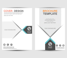 Geometric cover arrow style brochure flyer design template vector. Leaflet cover abstract background, Layout in A4 size. Flat design for business financial marketing banking concept illustration.