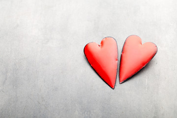 Fototapeta premium Valentines day hearts. Valentine day greating card.