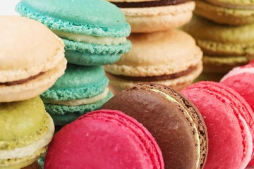 Set of delicious macaroons