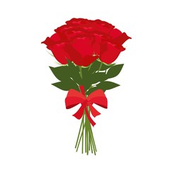 Bouquet of roses vector