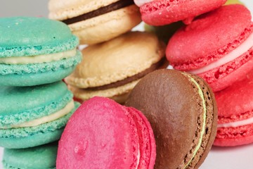 Set of delicious macaroons