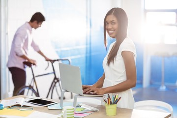 Fototapeta premium Business executive using laptop