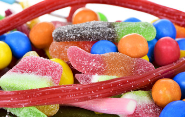 candies with different shapes and flavors
