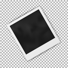 Realistic blank photo frame polaroid
