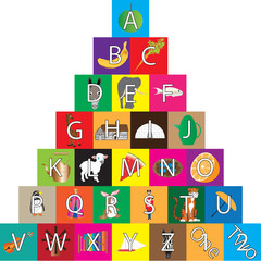 Children's Alphabet Building Bricks
