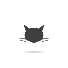 Icon silhouette of cat's head.