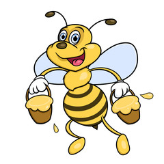 Bee is carrying honey