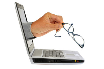 Concept d'opticien en ligne