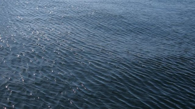 
Water surface with ripples and waves. Abstract motion background. 