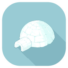 Isometric vector Igloo home icon.
Frozen Igloo Icon.