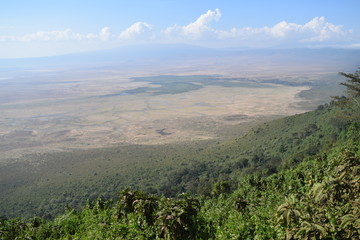 Fototapeta na wymiar Cratere Ngorongoro en Tanzanie