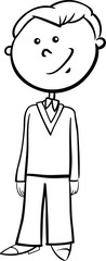 school boy coloring book