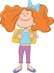school girl or teen cartoon