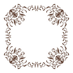 Decorative square frame vintage style for greeting, invitation