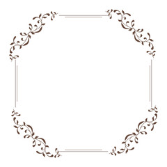 Decorative square frame vintage style for greeting, invitation